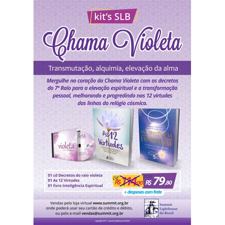 Kit's Chama Violeta - Transmutação, alquimia, elevação da alma!